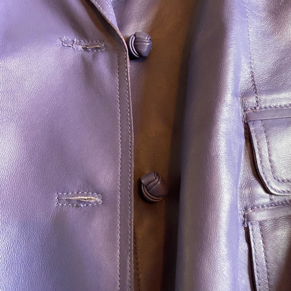 Pamela McCoy Purple Leather Jacket Largee - Picture 3 of 5